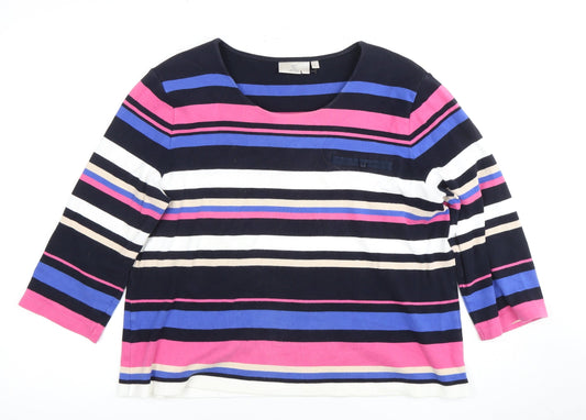 CC Petite Women's Multicoloured Striped T-Shirt L