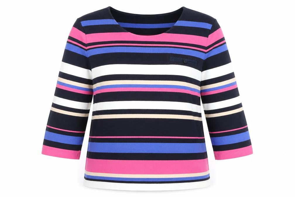 Country Casuals Petite Women's Multicoloured Striped T-Shirt L