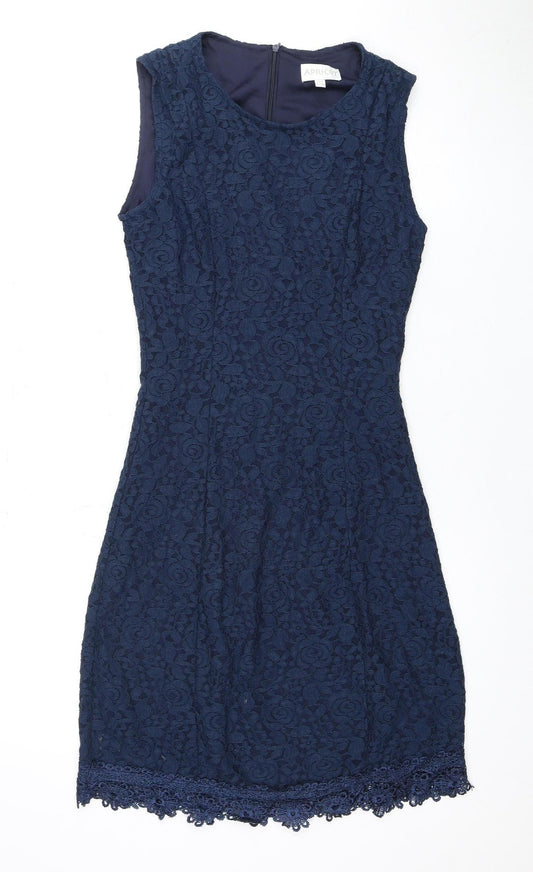 Apricot Women's Blue Floral Lace Dress Size 8