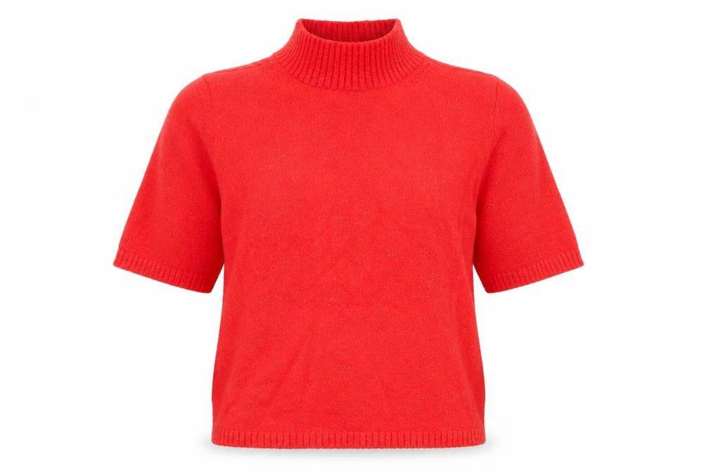 Marks & Spencer Women's Red Mock Neck Jumper XS