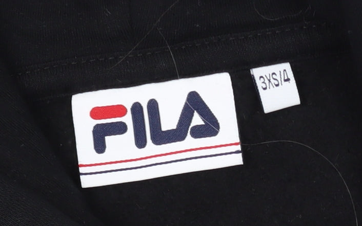 Additional view of Fila girls’ black logo pullover hoodie 3xs