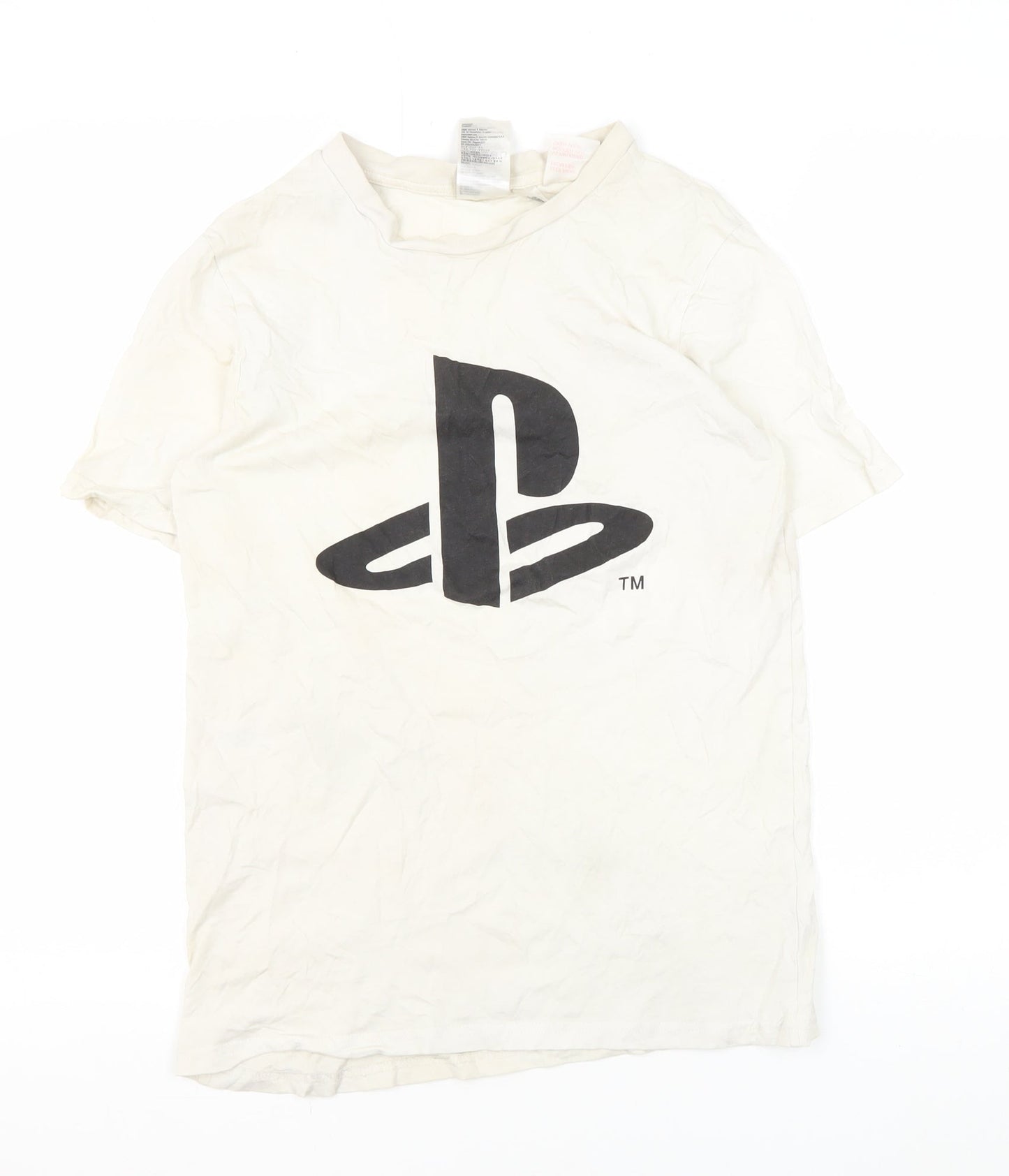 H&M Boys White PlayStation Graphic T-Shirt, Size 11-12 Years