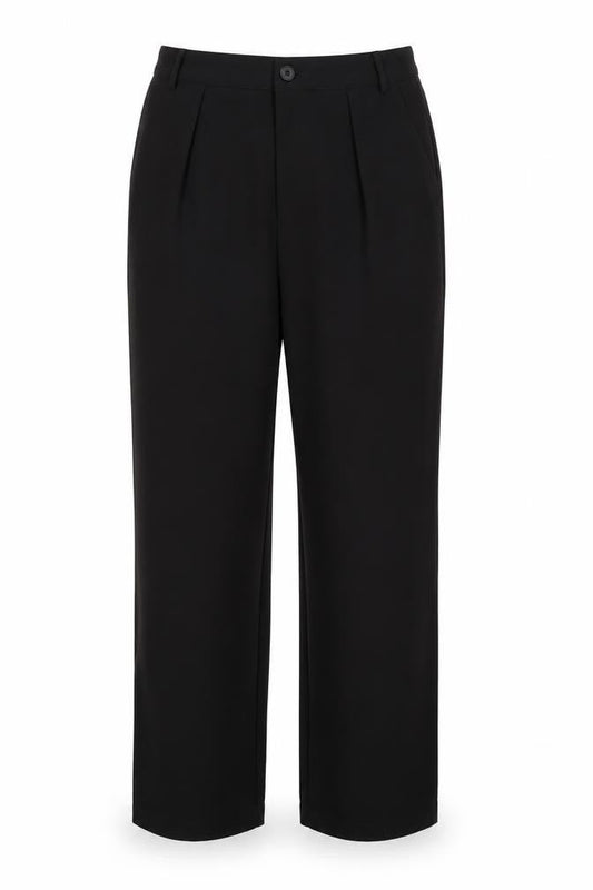 Dazy Women's Black Trousers, Size L, Polyester