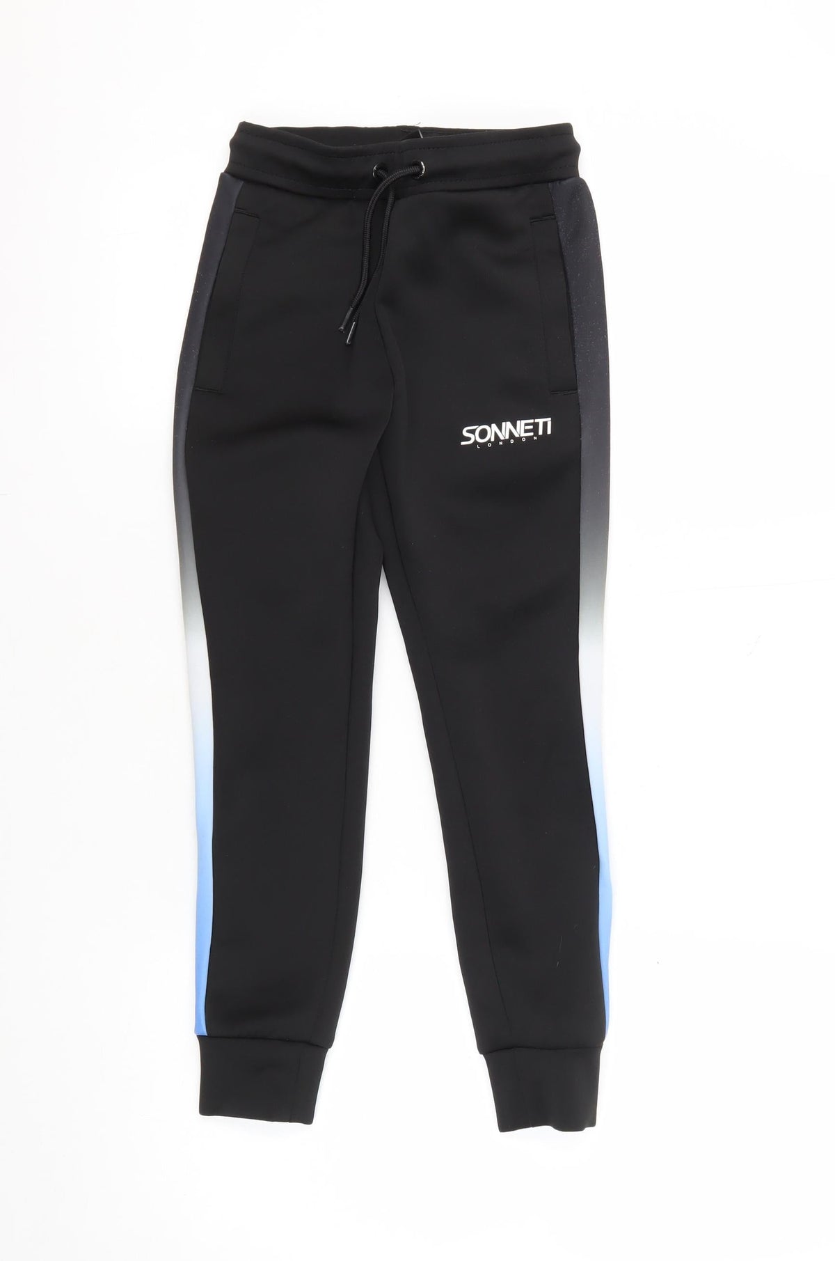 Additional front view of Sonneti boys’ black jogger trousers, size M