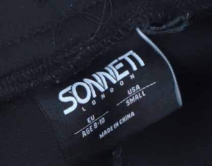 Close-up detail of Sonneti boys’ black jogger trousers, size M