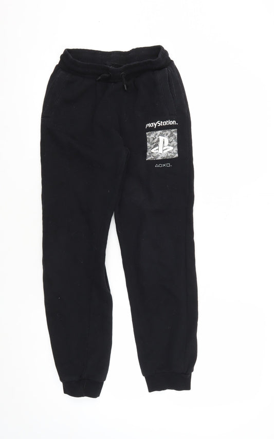 PlayStation Boys Black Jogger Trousers 12-13 Years - Gaming Theme