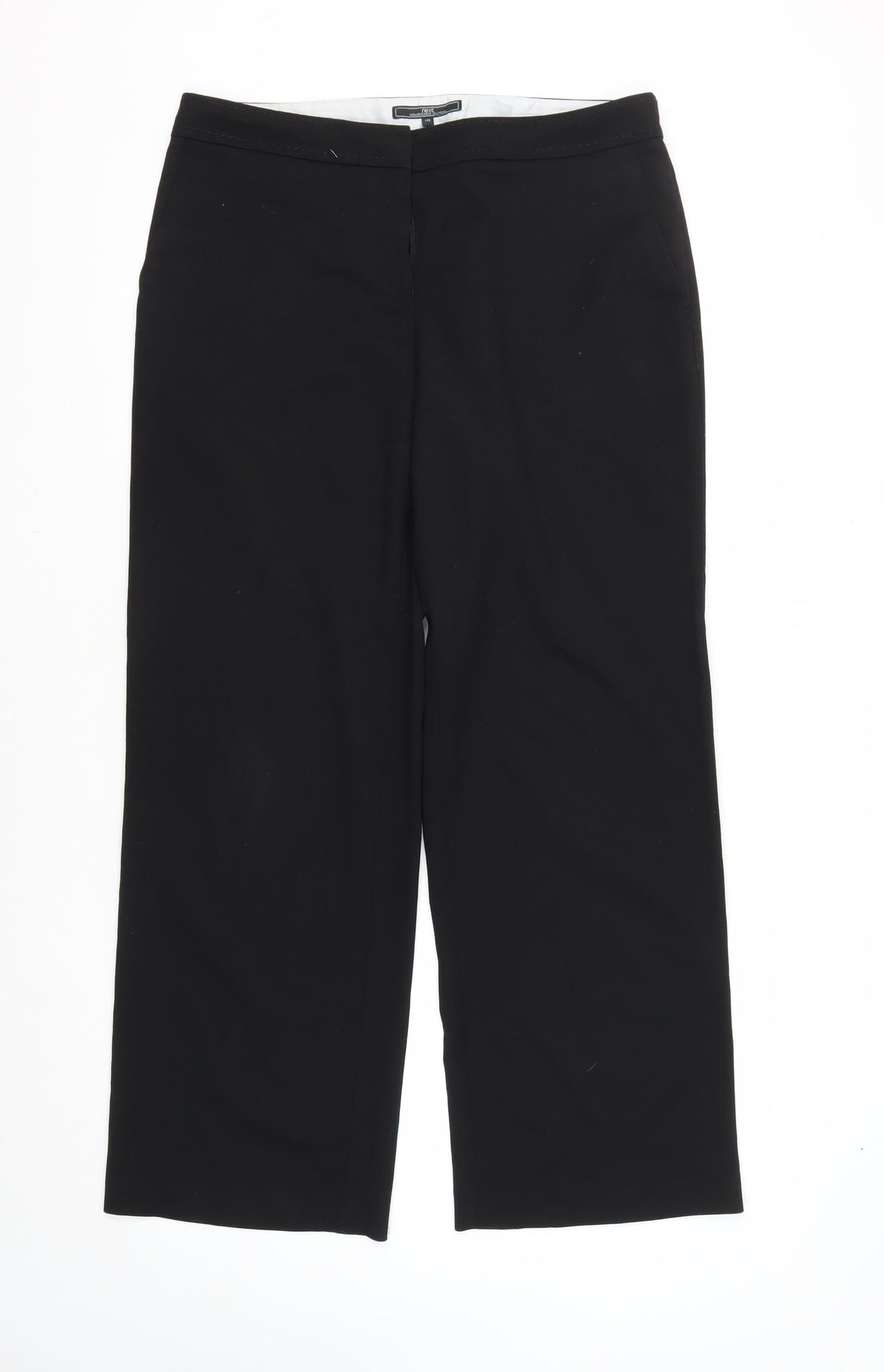 Next Women's Black Regular Fit Trousers Size 12