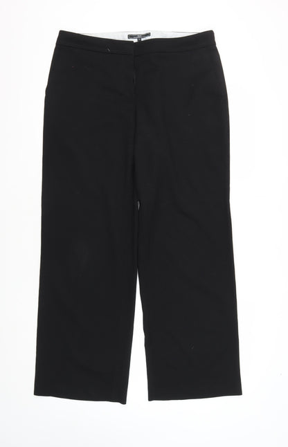 Next Women's Black Regular Fit Trousers Size 12
