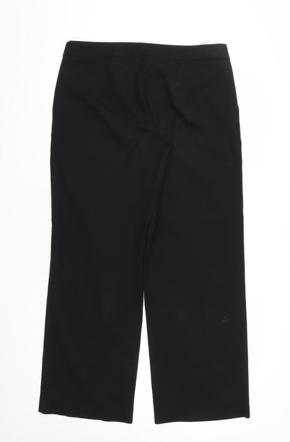 Next Women's Black Regular Fit Trousers Size 12