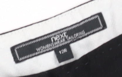 Next Women's Black Regular Fit Trousers Size 12