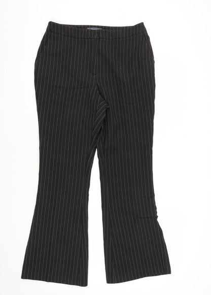 Sonsandar Women's Black Striped Trousers Size 10