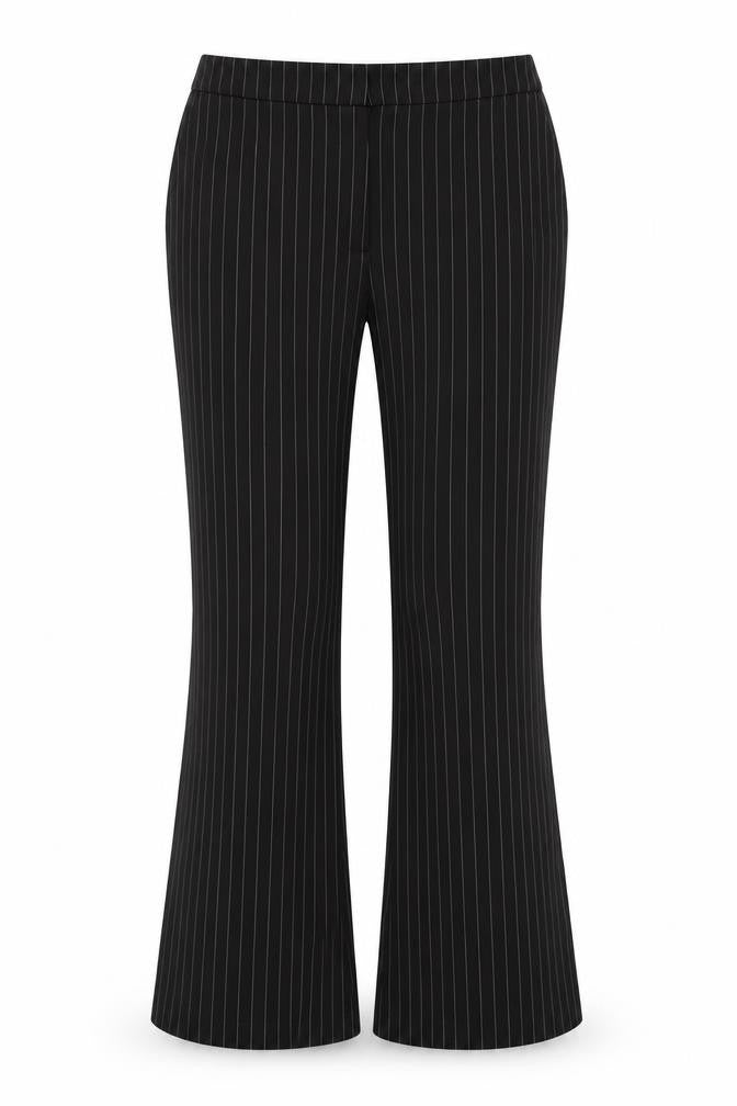 Sosandar Women's Black Striped Trousers Size 10