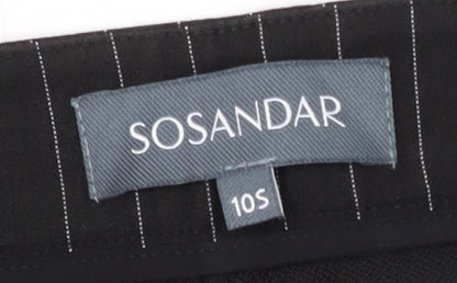 Sonsandar Women's Black Striped Trousers Size 10