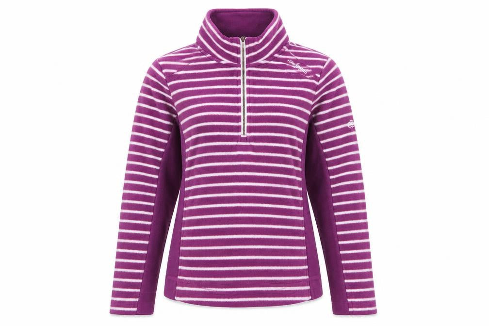 Craghoppers Women's Purple Striped Fleece Size UK 10