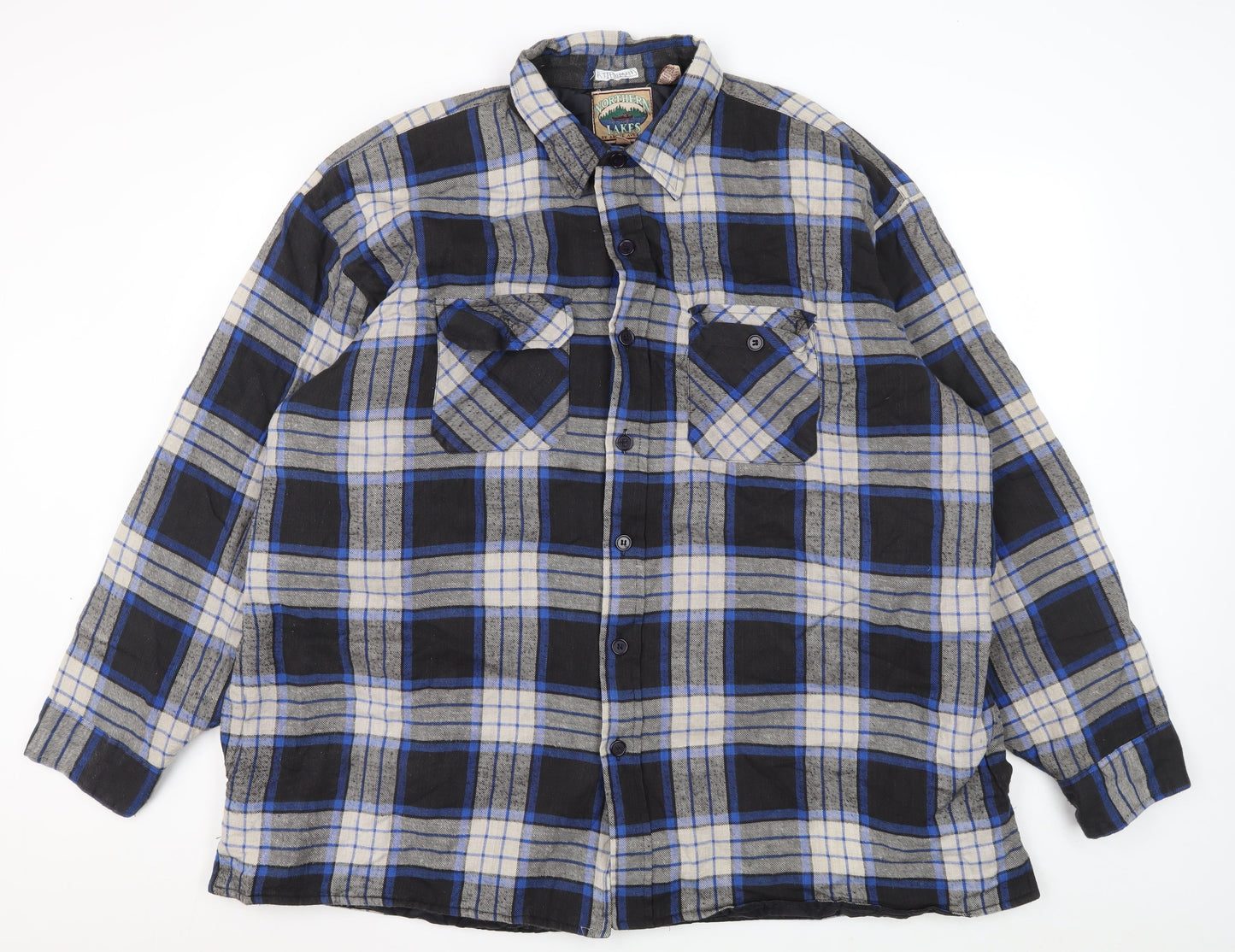 Northern Lakes Men's Blue Check Quilted Jacket 2XL