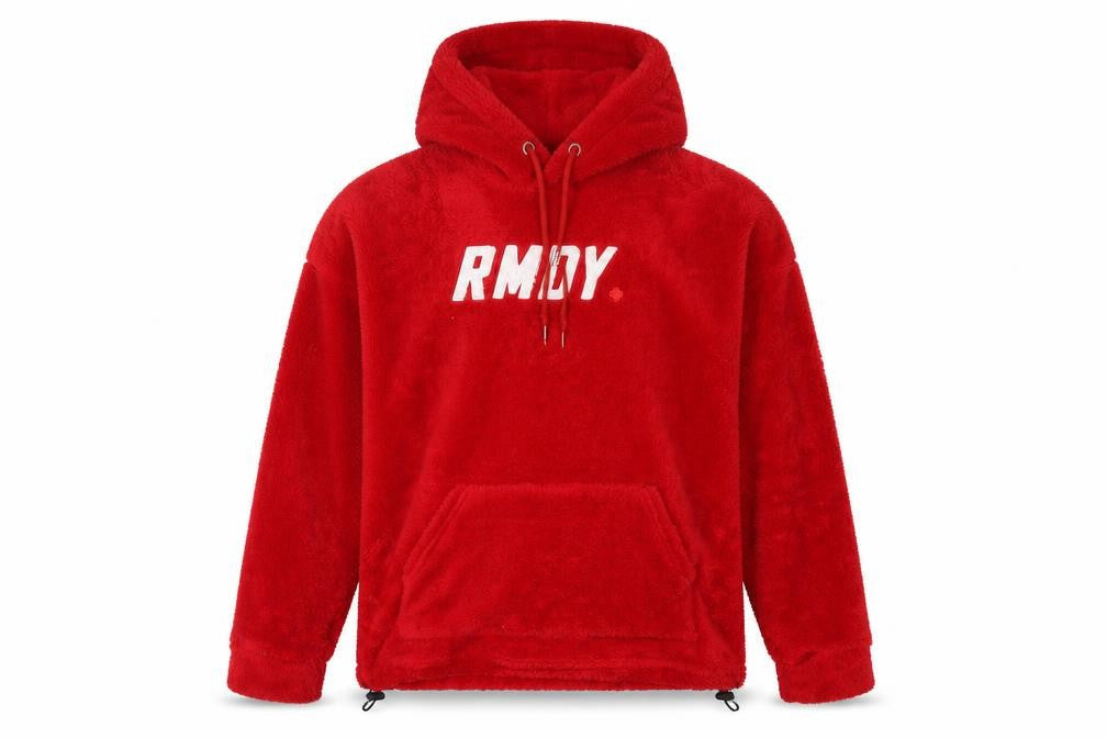 RMDY Men's Red Pullover Hoodie M Fleece Logo