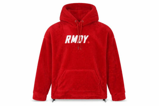 RMDY Men's Red Pullover Hoodie M Fleece Logo