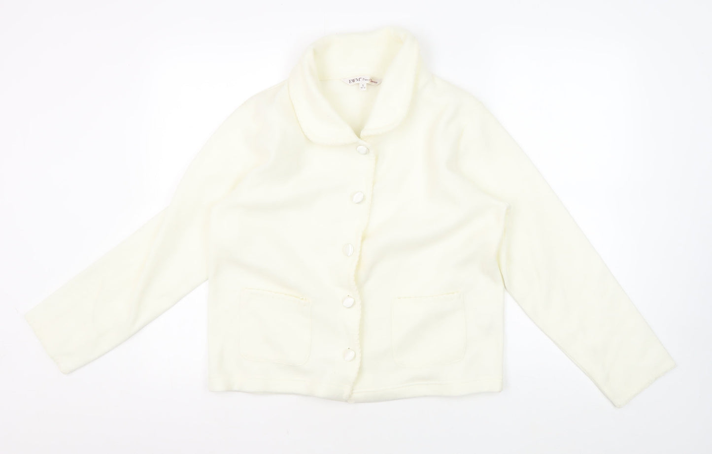 EWM Women's Ivory Jacket - Size S, Collared, Button