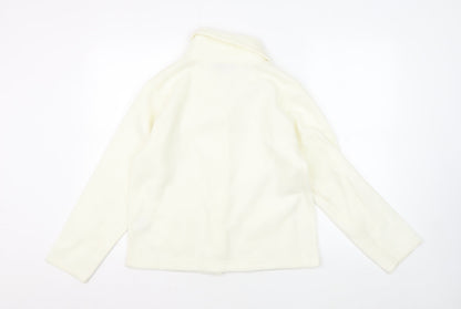 EWM Women's Ivory Jacket - Size S, Collared, Button