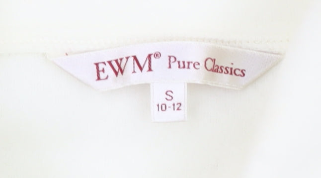 EWM Women's Ivory Jacket - Size S, Collared, Button