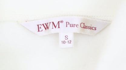 EWM Women's Ivory Jacket - Size S, Collared, Button