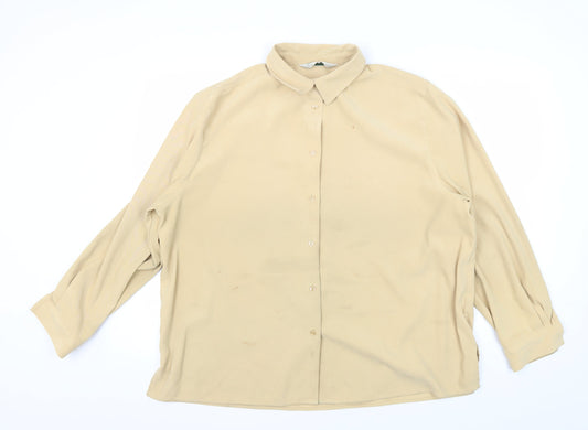 Jumper Men's XL Beige Button-Up Long Sleeve Shirt