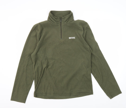 Regatta Men's Green Fleece Sweatshirt S - Outdoor 1/4 Zip