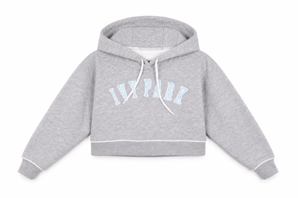 Ivy Park Women's Grey XS Hooded Pullover Hoodie