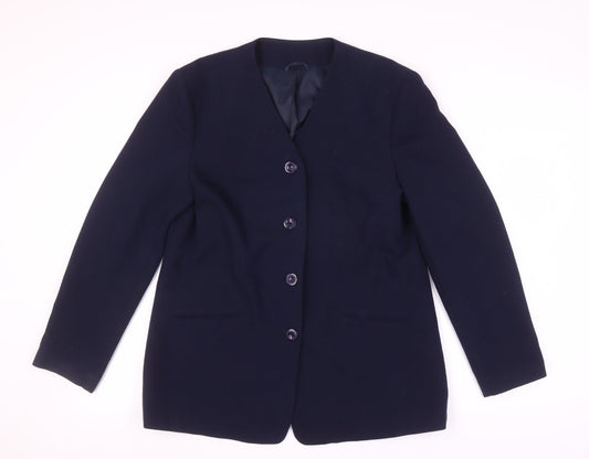 Bon Marchè Women's Blue Suit Jacket Size 16