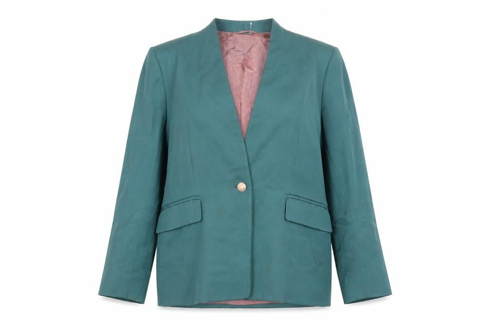 Austin Reed Women's Green Blazer UK 8 One-Button