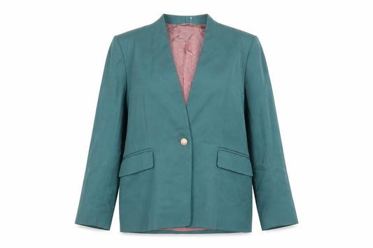 Austin Reed Women's Green Blazer UK 8 One-Button