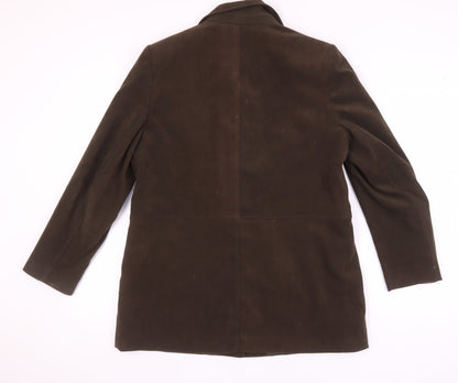 Back view of EWM Women's Brown Suit Jacket, size 14, Business Style