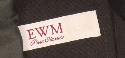 Brand and care label for EWM Women's Brown Suit Jacket, size 14, Business Style
