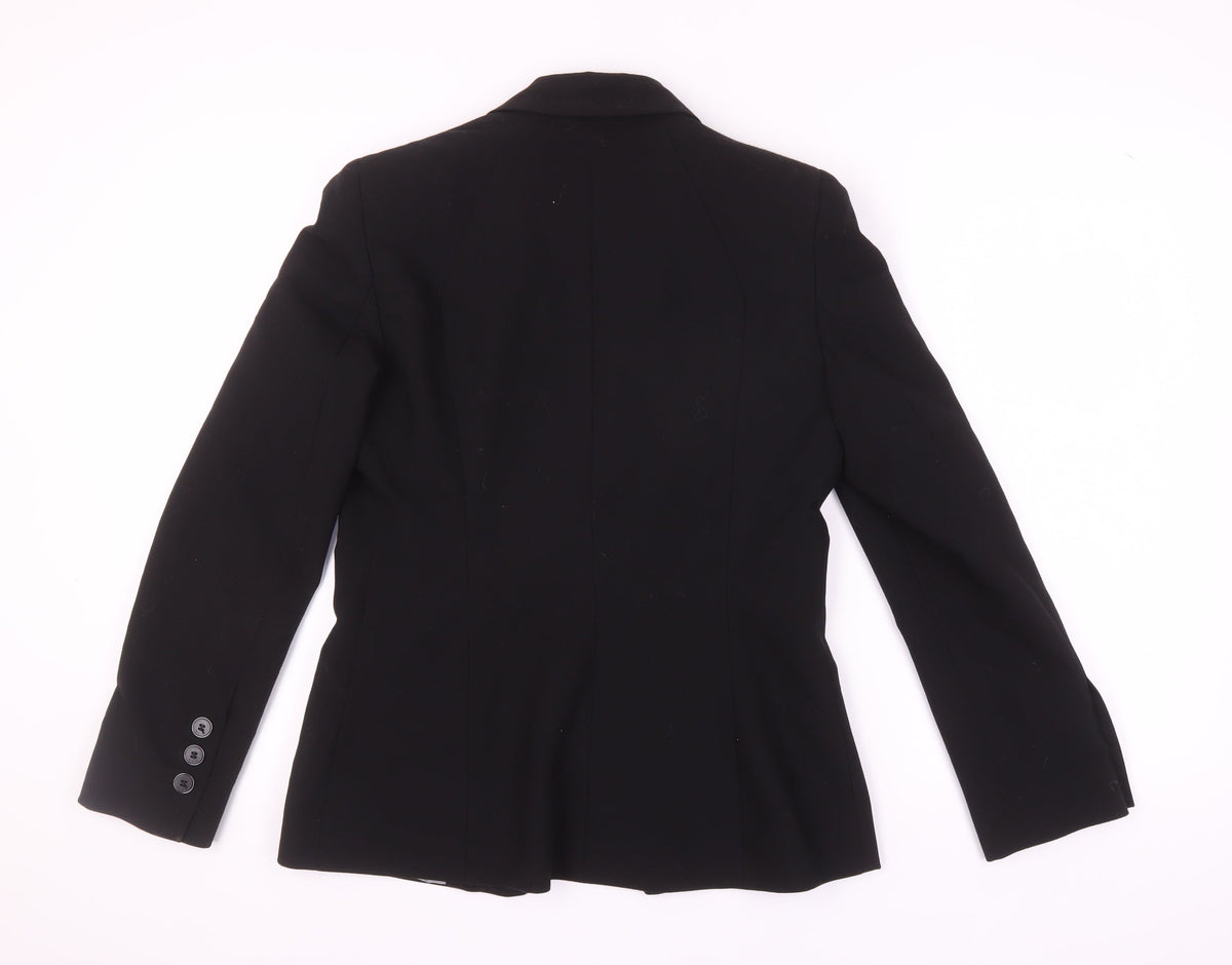 Back view of Principles Women's Black Regular Fit Notch Lapel Blazer