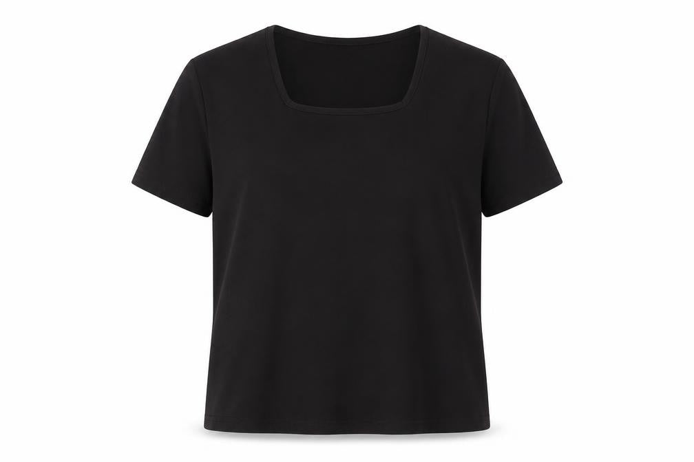 EWM Women's Black XL T-Shirt, Casual Plus Size