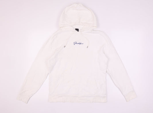 River Island Unisex White Hoodie - Size S