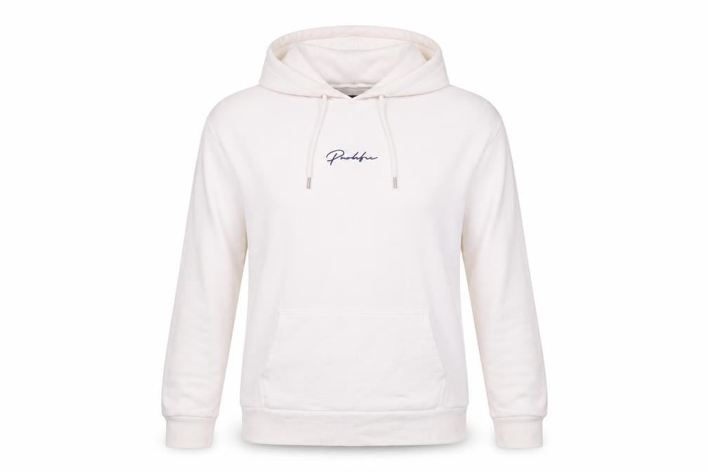 River Island Unisex White Hoodie - Size S