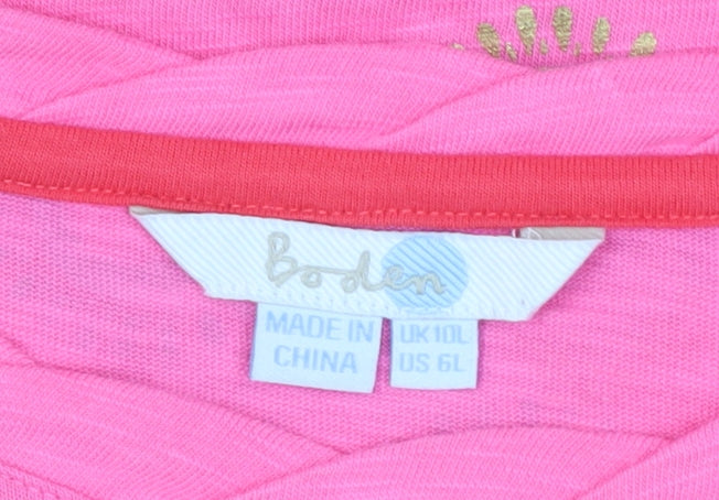 Boden Womens Pink Graphic Nightshirt Size 10