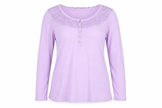 Marks and Spencer Women's Purple Crochet Blouse UK 14