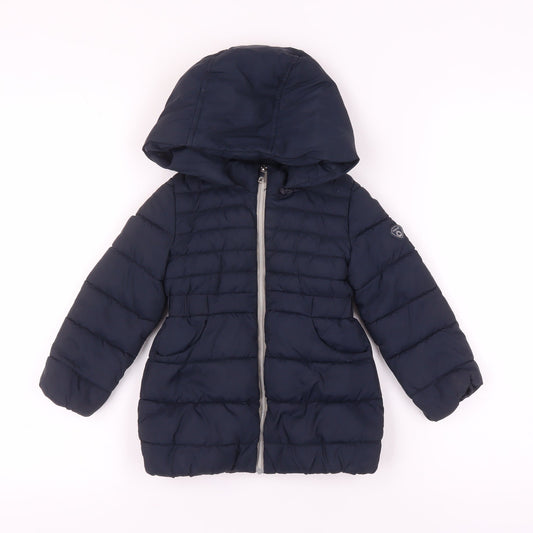 Mayoral Girls Blue Puffer Jacket, Size 4, Winter Hooded Coat