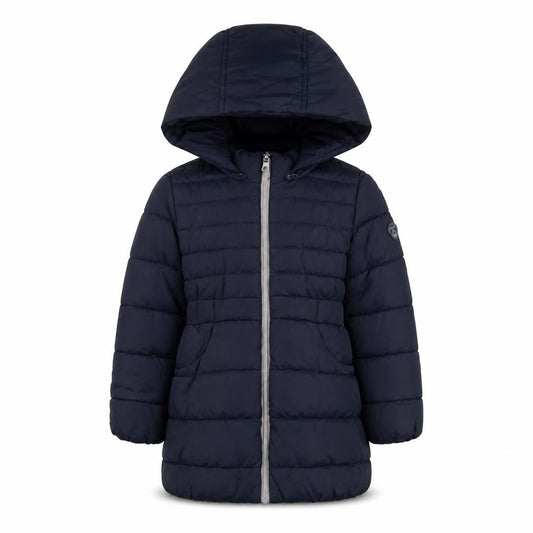 Mayoral Girls Blue Puffer Jacket, Size 4, Winter Hooded Coat