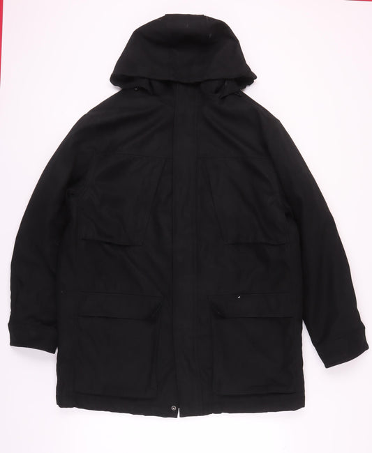 Debenhams Men's Black Parka Jacket L
