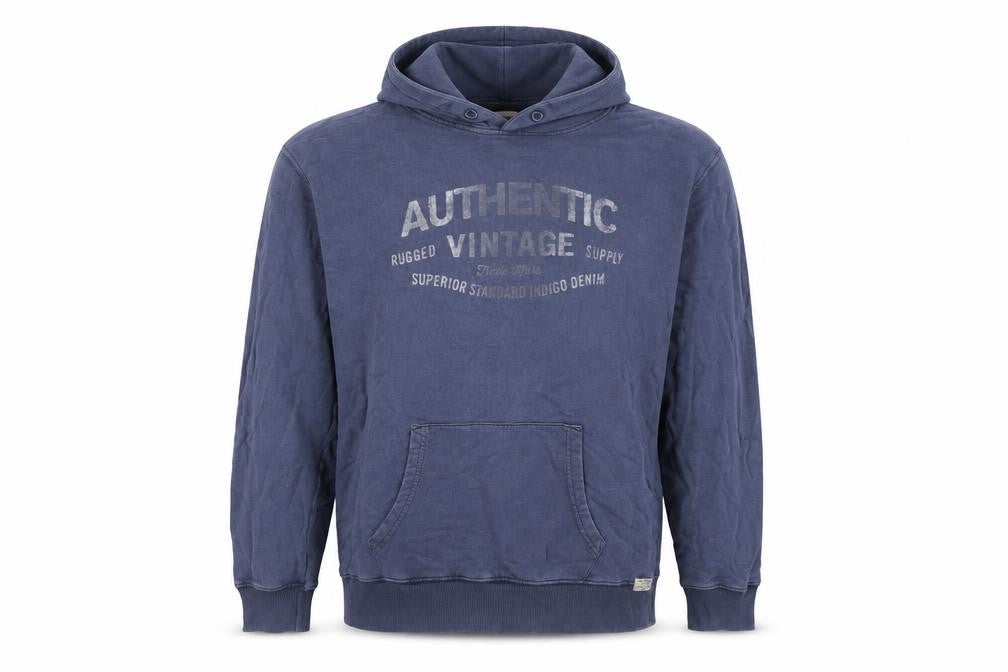 Jack & Jones Men's XL Blue Pullover Hoodie - Vintage Style