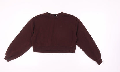 H&M Women’s Brown Pullover Sweatshirt, Size 12