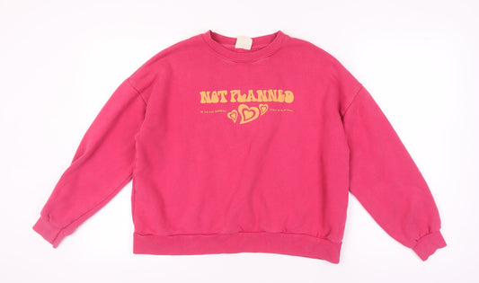 Pull&Bear Women’s Pink Pullover Sweatshirt M