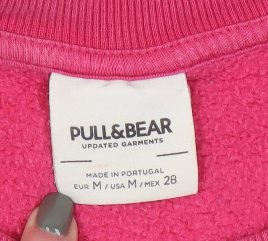 Pull&Bear Women’s Pink Pullover Sweatshirt M