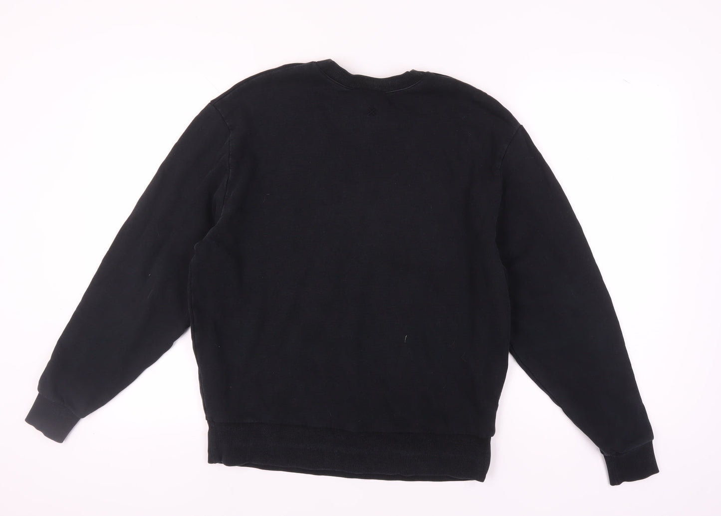 Collusion Unisex Black Crew Neck Sweatshirt S