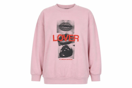 ASOS DESIGN Women's Pink Graphic Print Sweatshirt S
