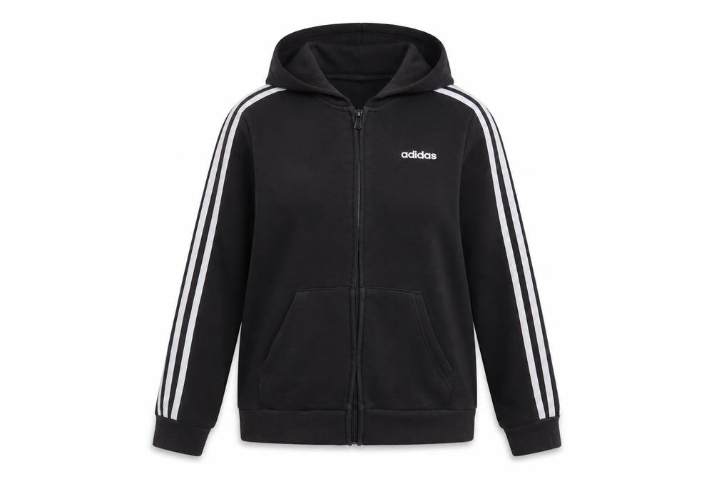 Adidas Unisex Black Full Zip Hoodie M