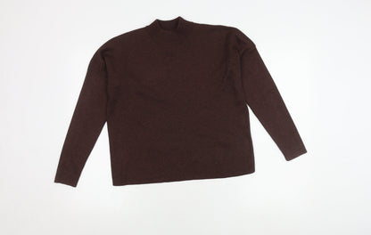 RESERVED Women's Brown High Neck Pullover Jumper - S